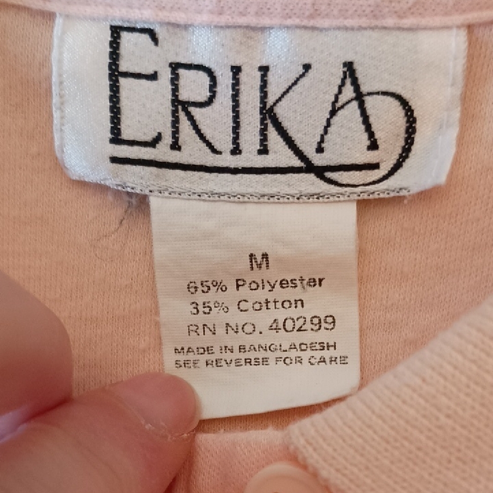 *3 For $10* Erika Peach Cotton Blend Polo P2P 20", Sz M - Picture 2 of 7